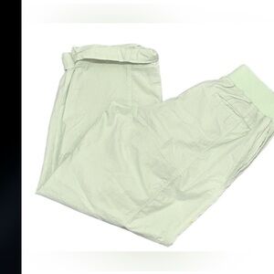 FREE PEOPLE MEDUIM MESMERIZE ME SOLID PANTS LIGHT MINT BUTTON UP NWOT